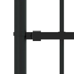 Garden Fence CORONA 240 x 75 cm Powder-coated steel Black 115 cm