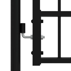 Fence Gate KAMPEN Spear Top Black Steel