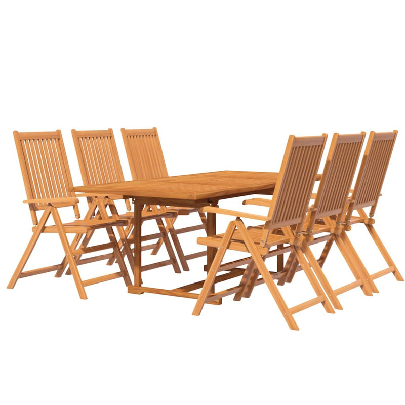 7 Piece Garden Dining Set Solid Wood Acacia