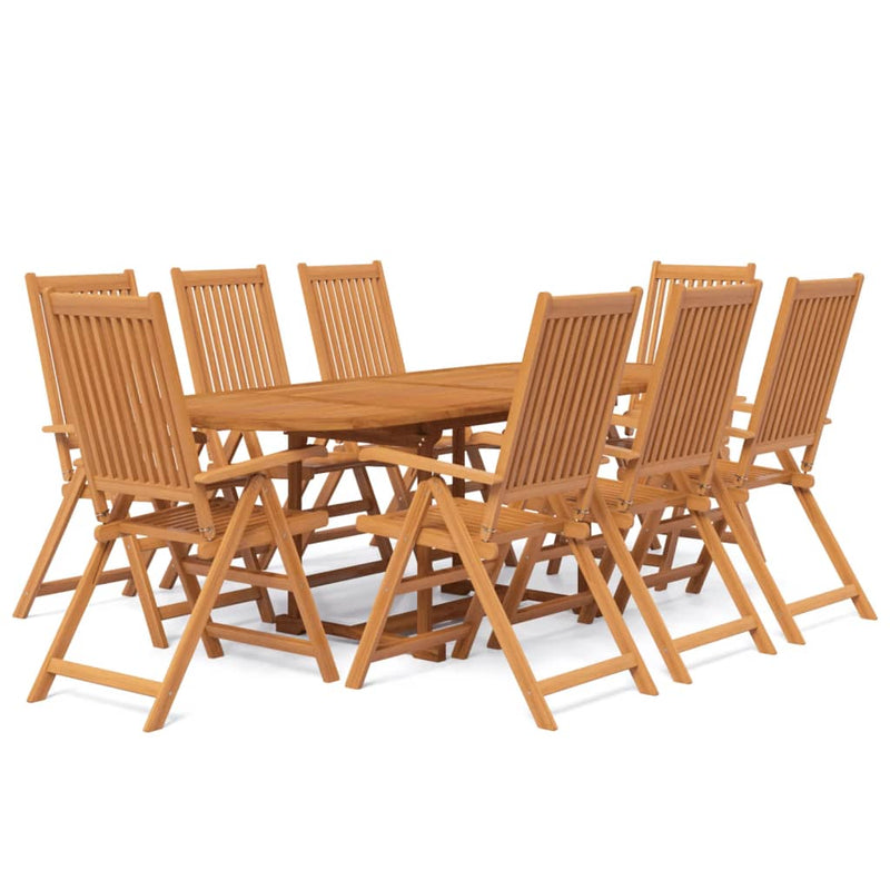 9 Piece Garden Dining Set Solid Wood Acacia