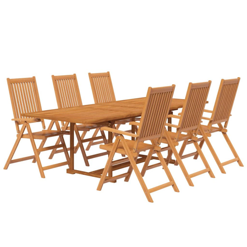 7 Piece Garden Dining Set Solid Wood Acacia