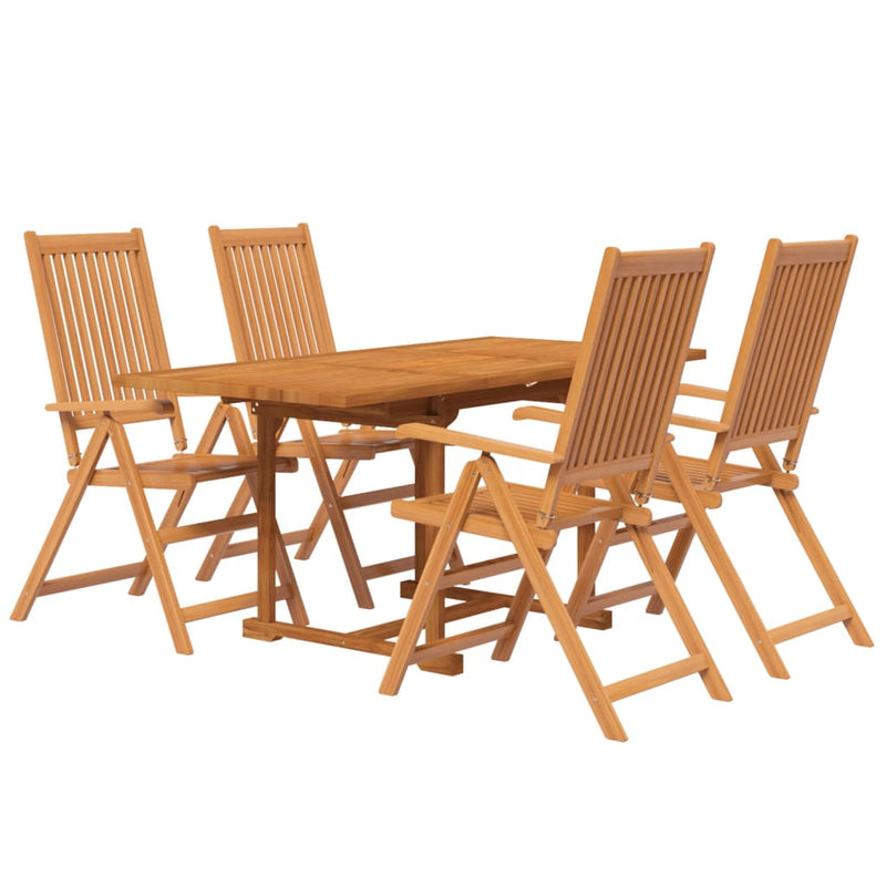 5 Piece Garden Dining Set Solid Wood Acacia