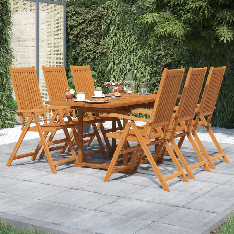 7 Piece Garden Dining Set Solid Wood Acacia