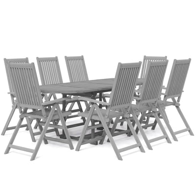 9 Piece Garden Dining Set Solid Wood Acacia