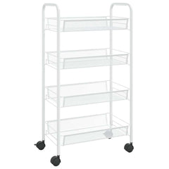 vidaXL 4-Tier Kitchen Trolley White 46x26x85 cm Iron 2