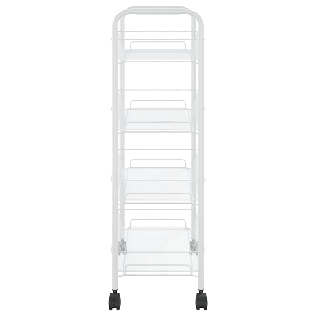 vidaXL 4-Tier Kitchen Trolley White 46x26x85 cm Iron 4