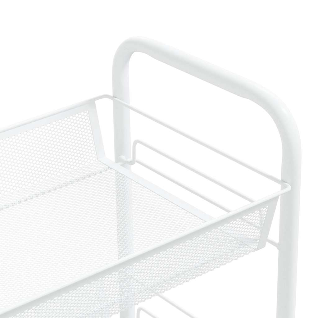 vidaXL 4-Tier Kitchen Trolley White 46x26x85 cm Iron 5