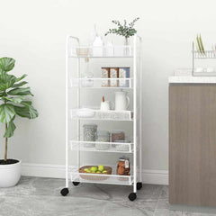 vidaXL 5-Tier Kitchen Trolley White 46x26x105 cm Iron 1