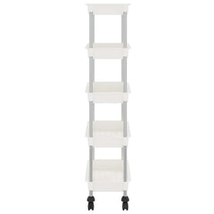 vidaXL 5-Tier Kitchen Trolley White 42x29x128 cm Iron and ABS 4