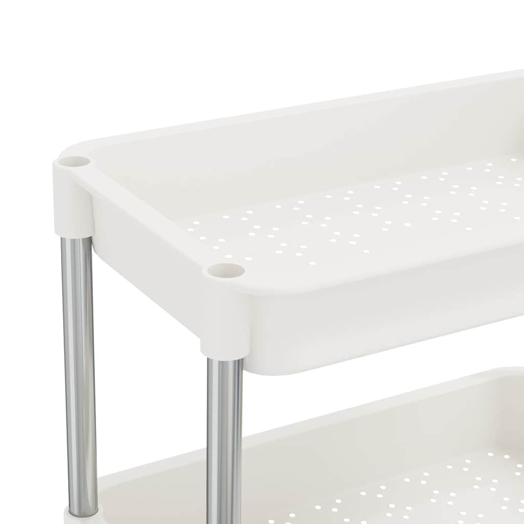 vidaXL 5-Tier Kitchen Trolley White 42x29x128 cm Iron and ABS 5