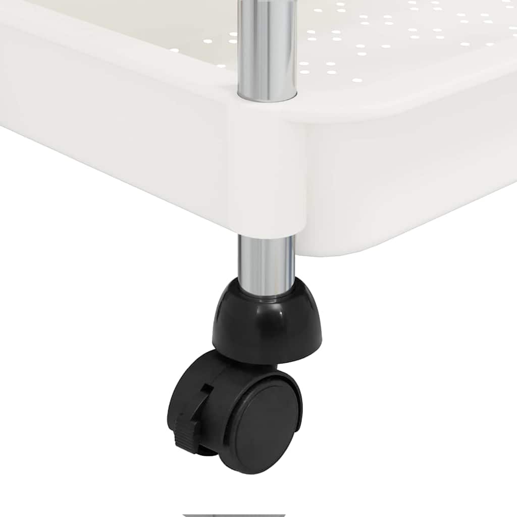 vidaXL 5-Tier Kitchen Trolley White 42x29x128 cm Iron and ABS 6
