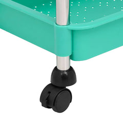 vidaXL 5-Tier Kitchen Trolley Turquoise 42x29x128 cm Iron and ABS 6