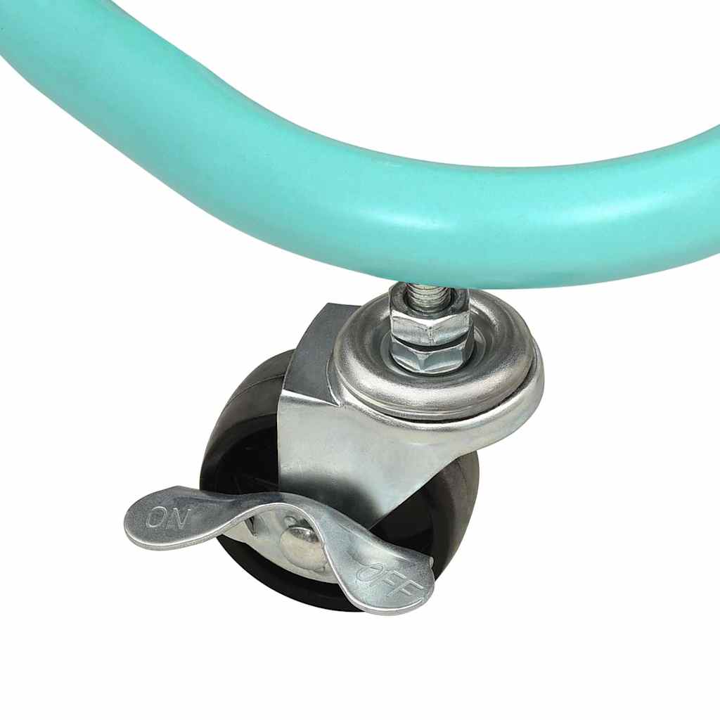 vidaXL 3-Tier Kitchen Trolley Turquoise 42x35x85 cm Iron and ABS 6