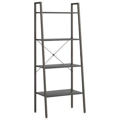 4-Tier Standing Shelf Black 56x35x140 cm