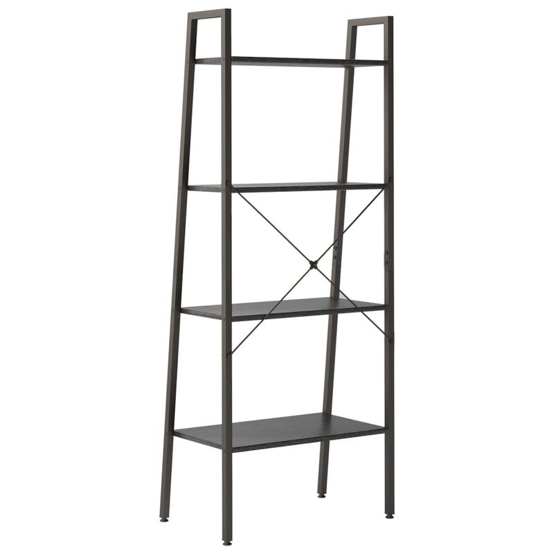 4-Tier Standing Shelf Black 56x35x140 cm