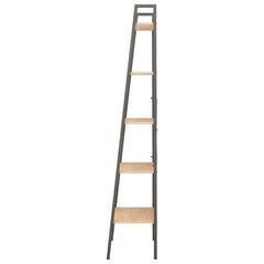 vidaXL Standing Shelf | Light Brown and Black | Engineered wood and Steel 4