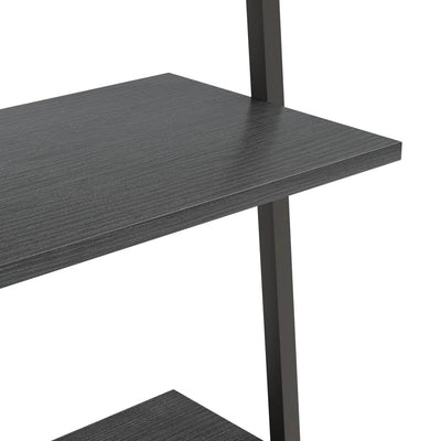 4-Tier Leaning Shelf Black 64x34x150.5 cm