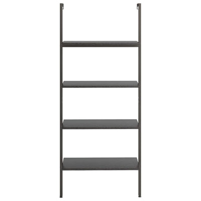 4-Tier Leaning Shelf Black 64x35x152.5 cm