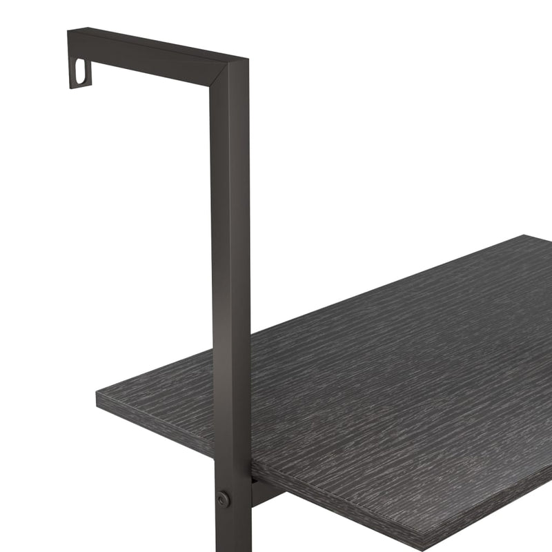 4-Tier Leaning Shelf Black 64x35x152.5 cm