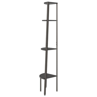 4-Tier Corner Shelf Black 45.5x31.5x150 cm