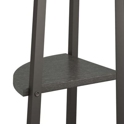 4-Tier Corner Shelf Black 45.5x31.5x150 cm