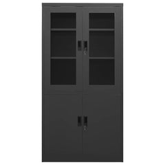 vidaXL Office Cabinet Anthracite 90x40x180 cm Steel 2