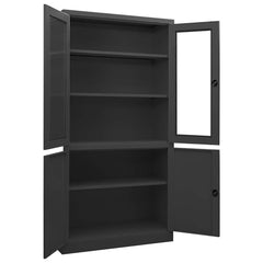 vidaXL Office Cabinet Anthracite 90x40x180 cm Steel 5