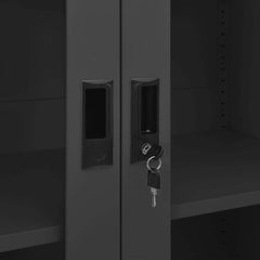 vidaXL Office Cabinet Anthracite 90x40x180 cm Steel 6