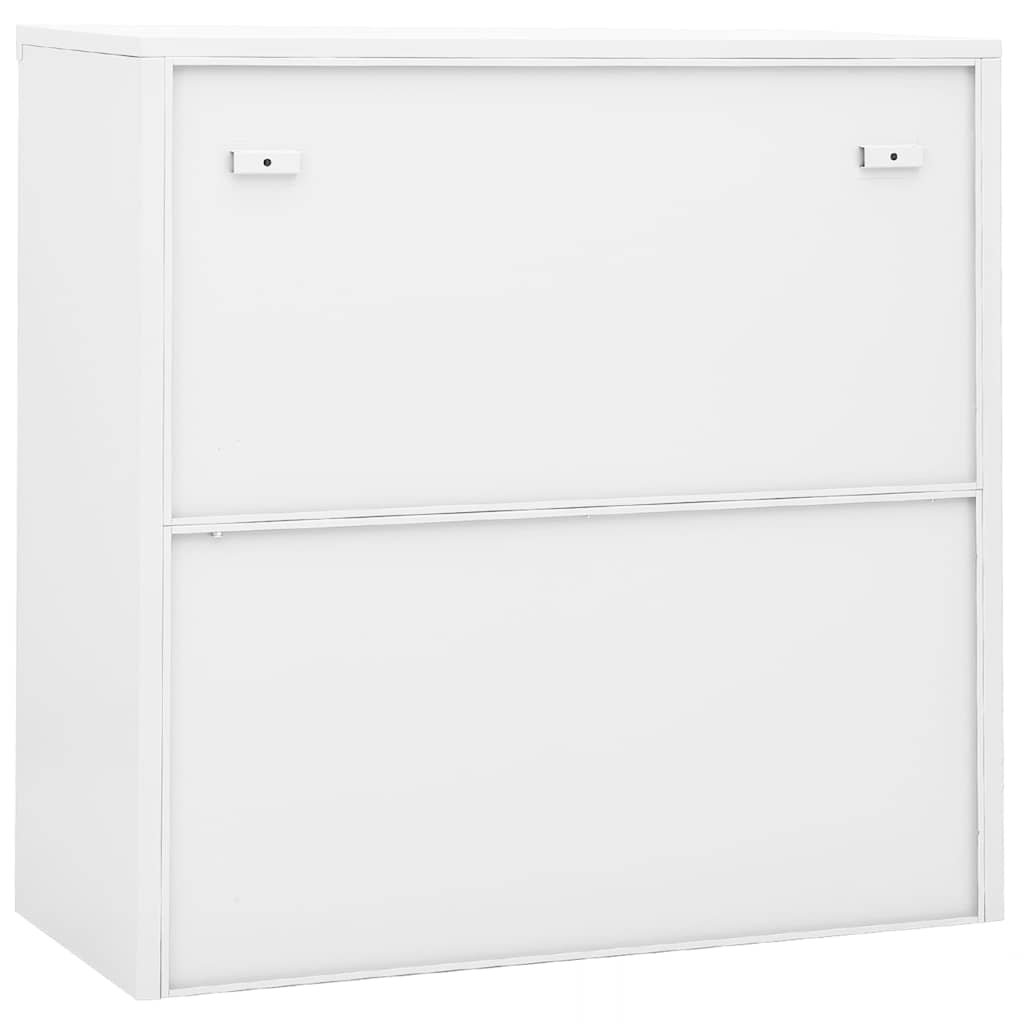 vidaXL Office Cabinet with Sliding Door White 90x40x90 cm Steel 5