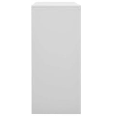 vidaXL Office Cabinet with Sliding Door Light Grey 90x40x90 cm Steel 4
