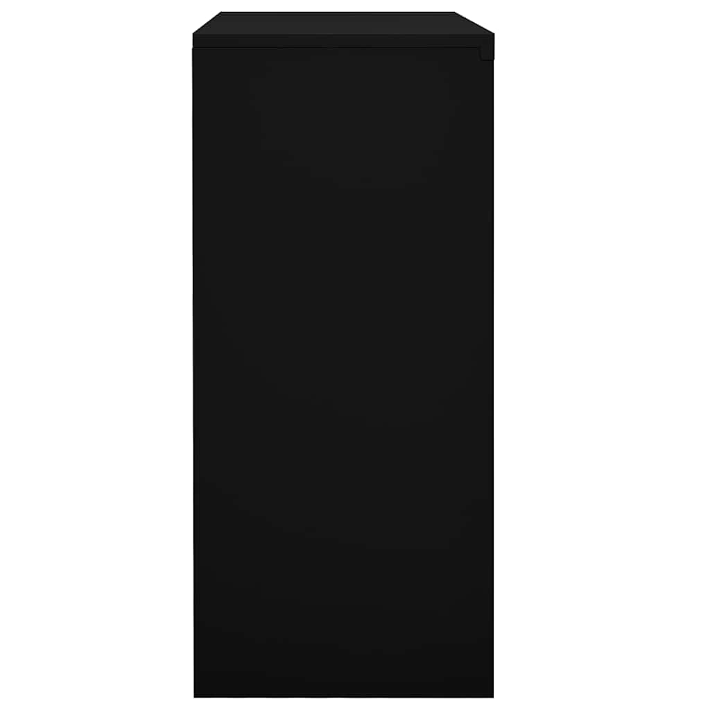 vidaXL Office Cabinet with Sliding Door Black 90x40x90 cm Steel 4