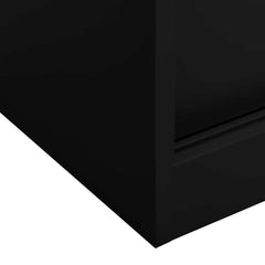 vidaXL Office Cabinet with Sliding Door Black 90x40x90 cm Steel 6