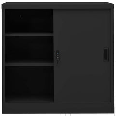 vidaXL Office Cabinet with Sliding Door Anthracite 90x40x90 cm Steel 3