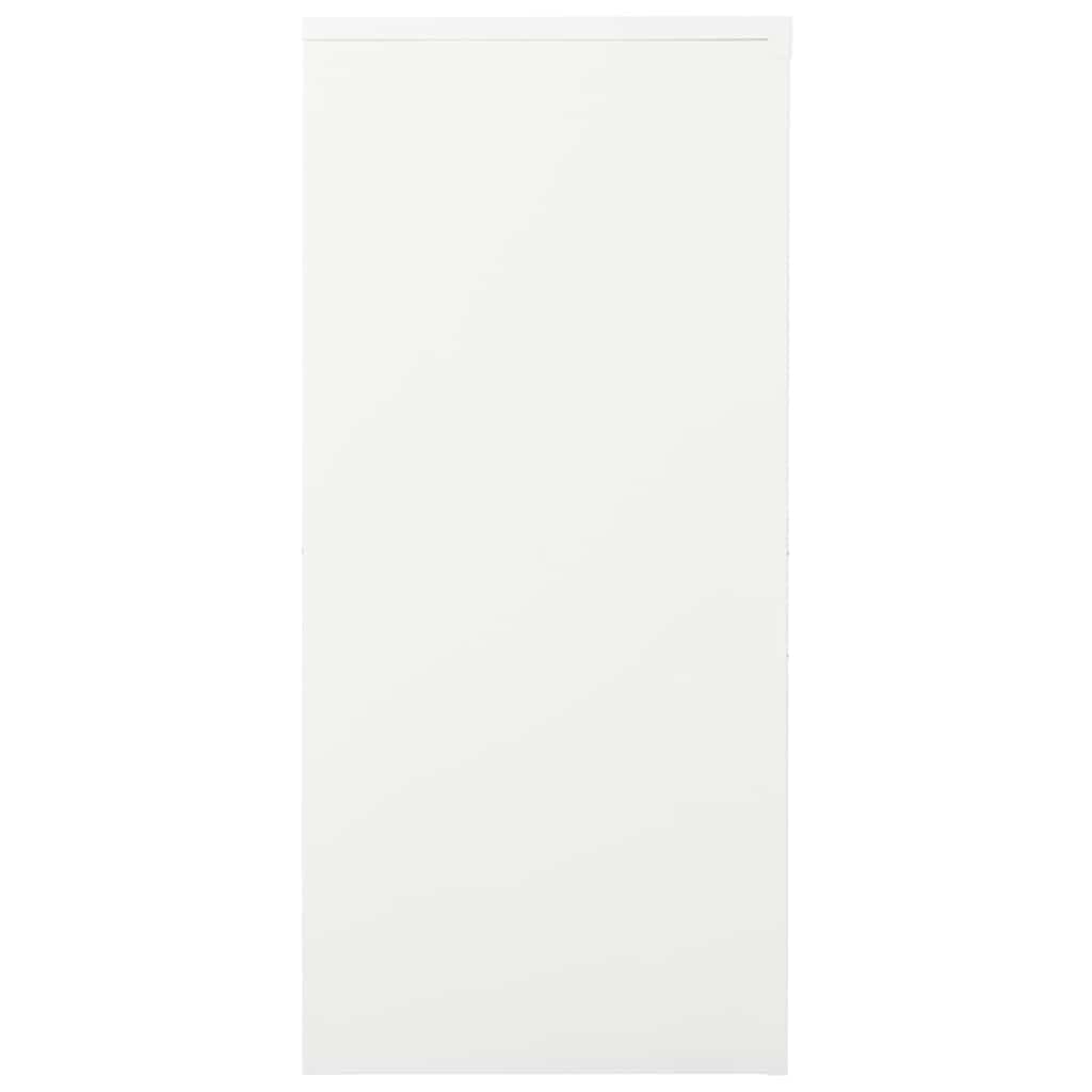 vidaXL Sliding Door Cabinet White 90x40x90 cm Steel 3