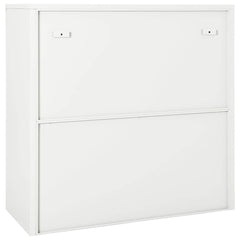 vidaXL Sliding Door Cabinet White 90x40x90 cm Steel 4