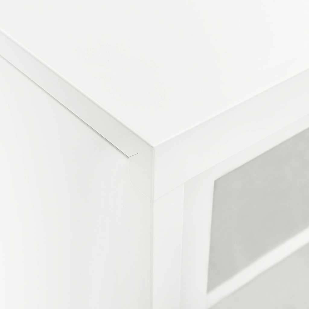 vidaXL Sliding Door Cabinet White 90x40x90 cm Steel 6