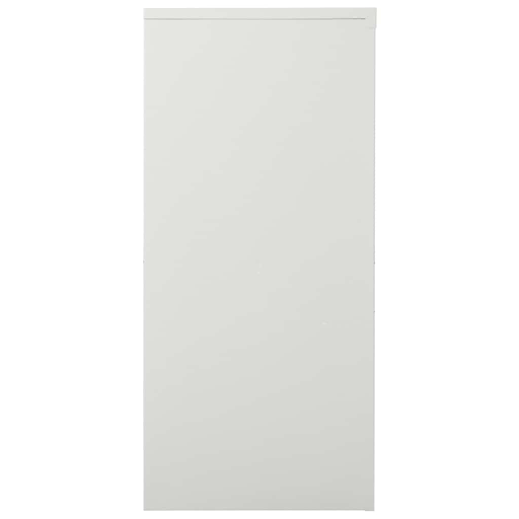 vidaXL Sliding Door Cabinet Light Grey 90x40x90 cm Steel 3