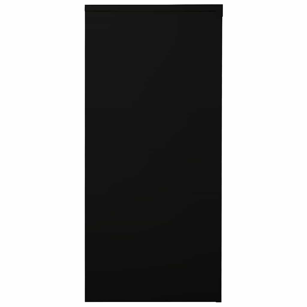vidaXL Sliding Door Cabinet Black 90x40x90 cm Steel 3