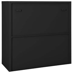 vidaXL Sliding Door Cabinet Anthracite 90x40x90 cm Steel 4