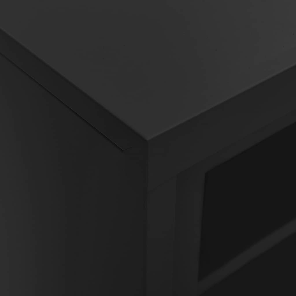 vidaXL Sliding Door Cabinet Anthracite 90x40x90 cm Steel 6