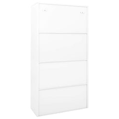 vidaXL Office Cabinet with Sliding Door White 90x40x180 cm Steel 6