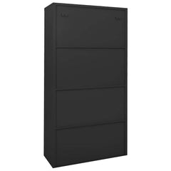 vidaXL Office Cabinet with Sliding Door Anthracite 90x40x180 cm Steel 6