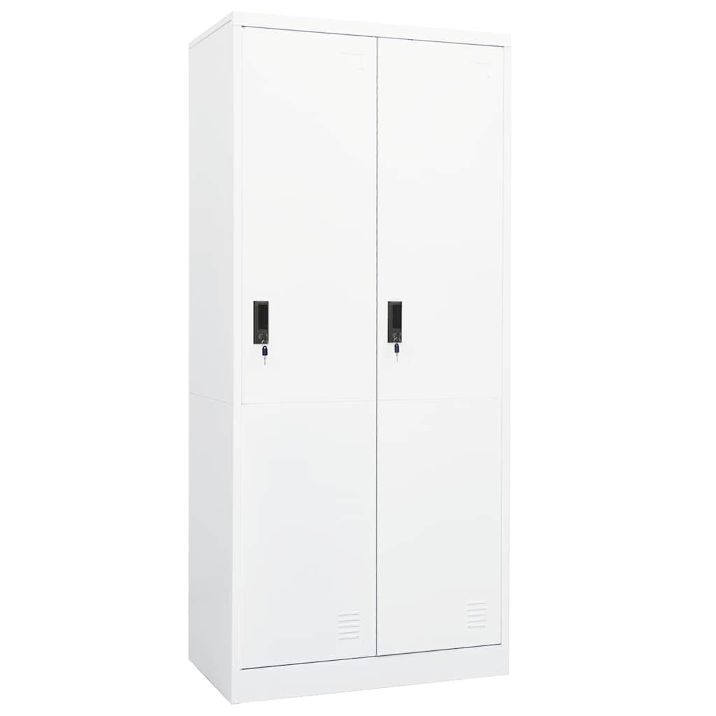 Wardrobe 80x50x180 cm Steel White