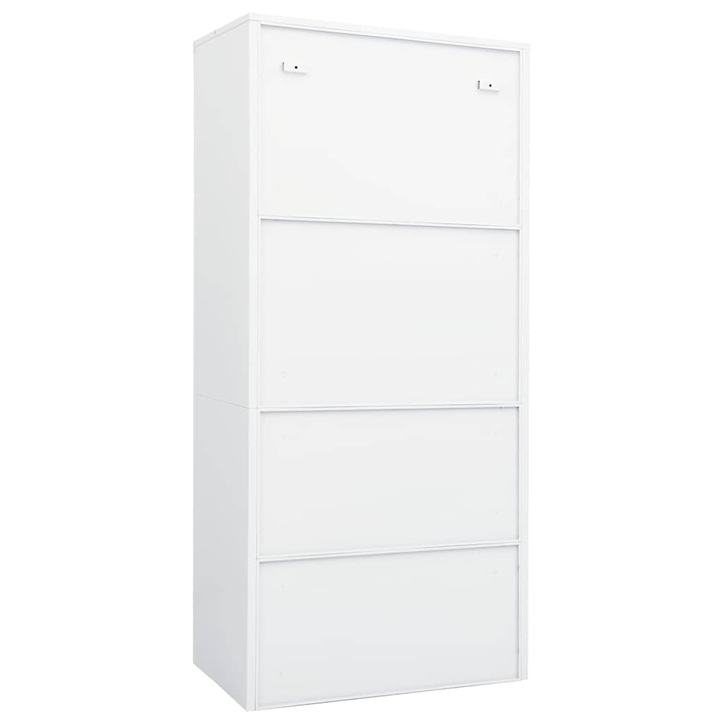 Wardrobe 80x50x180 cm Steel White