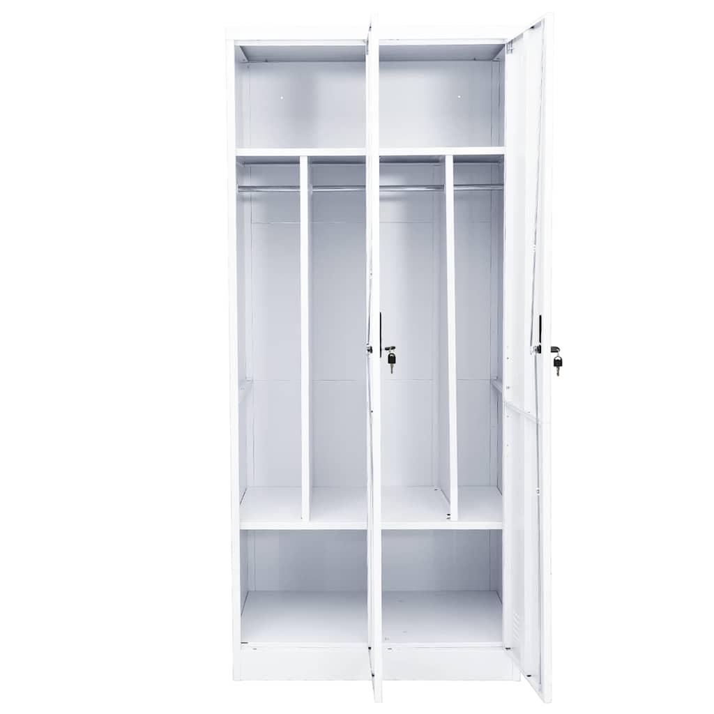 Wardrobe 80x50x180 cm Steel White