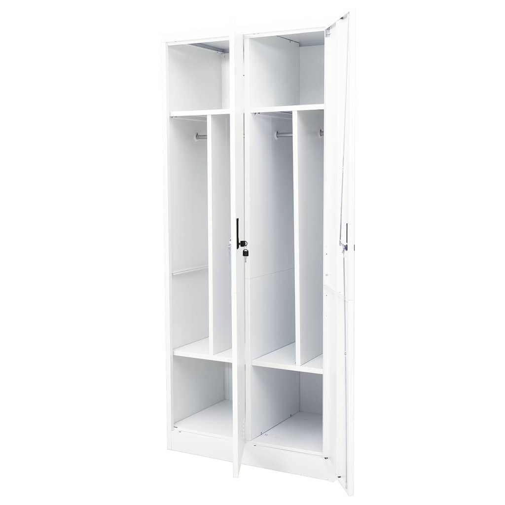 Wardrobe 80x50x180 cm Steel White