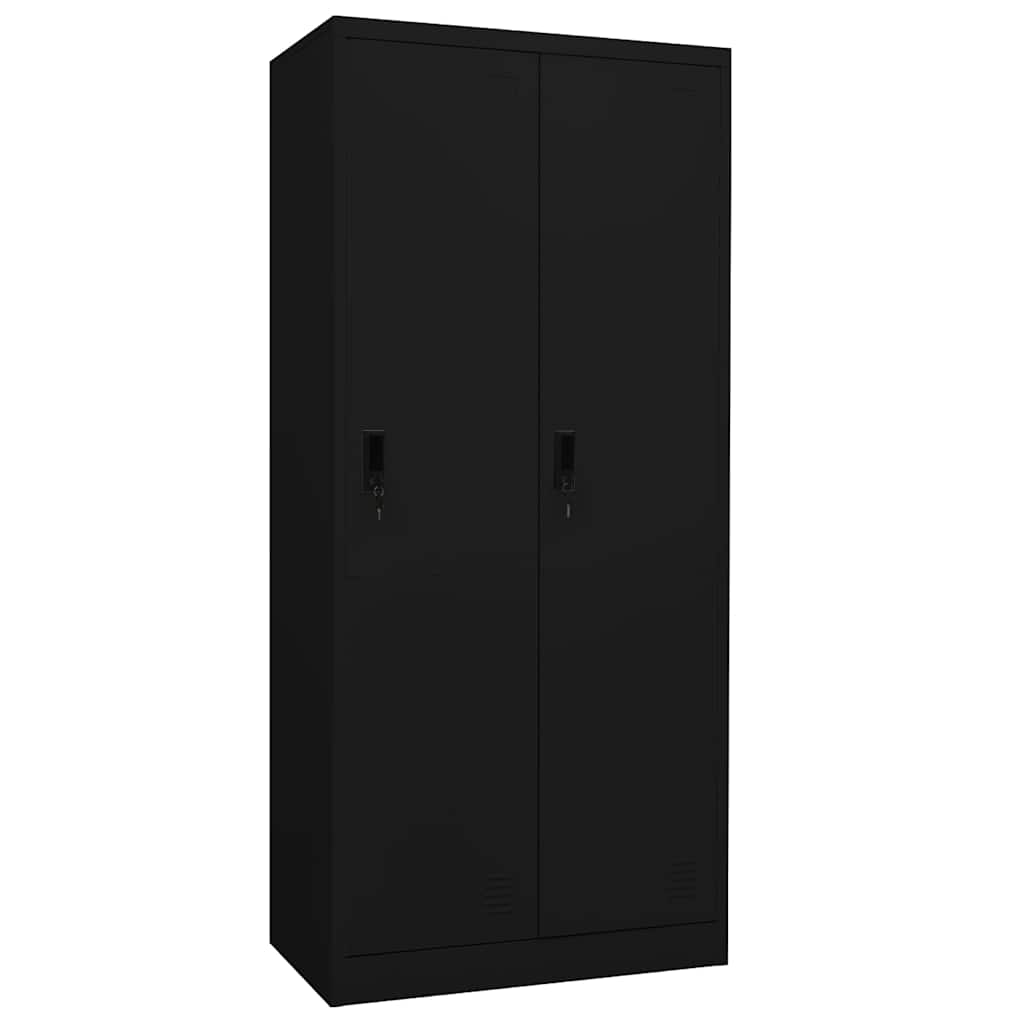 Wardrobe 80x50x180 cm Steel Black