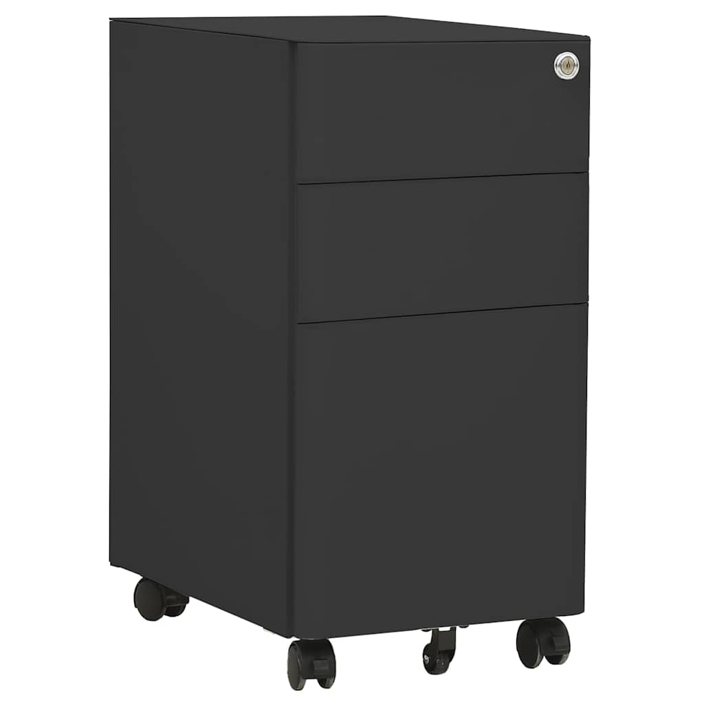Mobile File Cabinet 30x45x59 cm Steel Anthracite