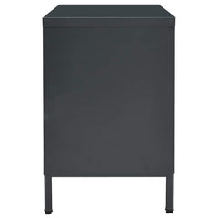 TV Cabinet 105x35x52 cm Steel and Glass Anthracite
