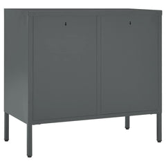 Sideboard 75x35x70 cm Steel and Tempered Glass Anthracite